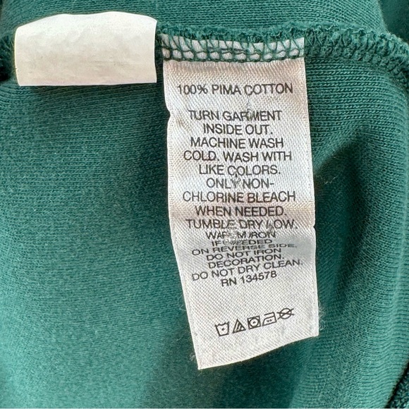 Vineyard Vines Men's Forest Green Pima Cotton Quarter Zip Sweater Size M - Picture 4 of 8